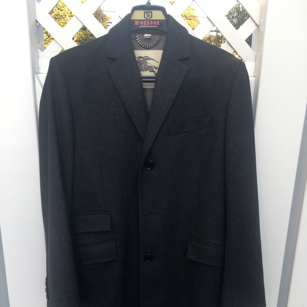 Men’s Burberry tailored Wool Coat Gray size 40 - Picture 10 of 10